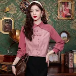 Women's Retro Fake Two-piece Long-sleeved Shirt, a stylish and comfortable choice for any occasion, offering a versatile — photo 1