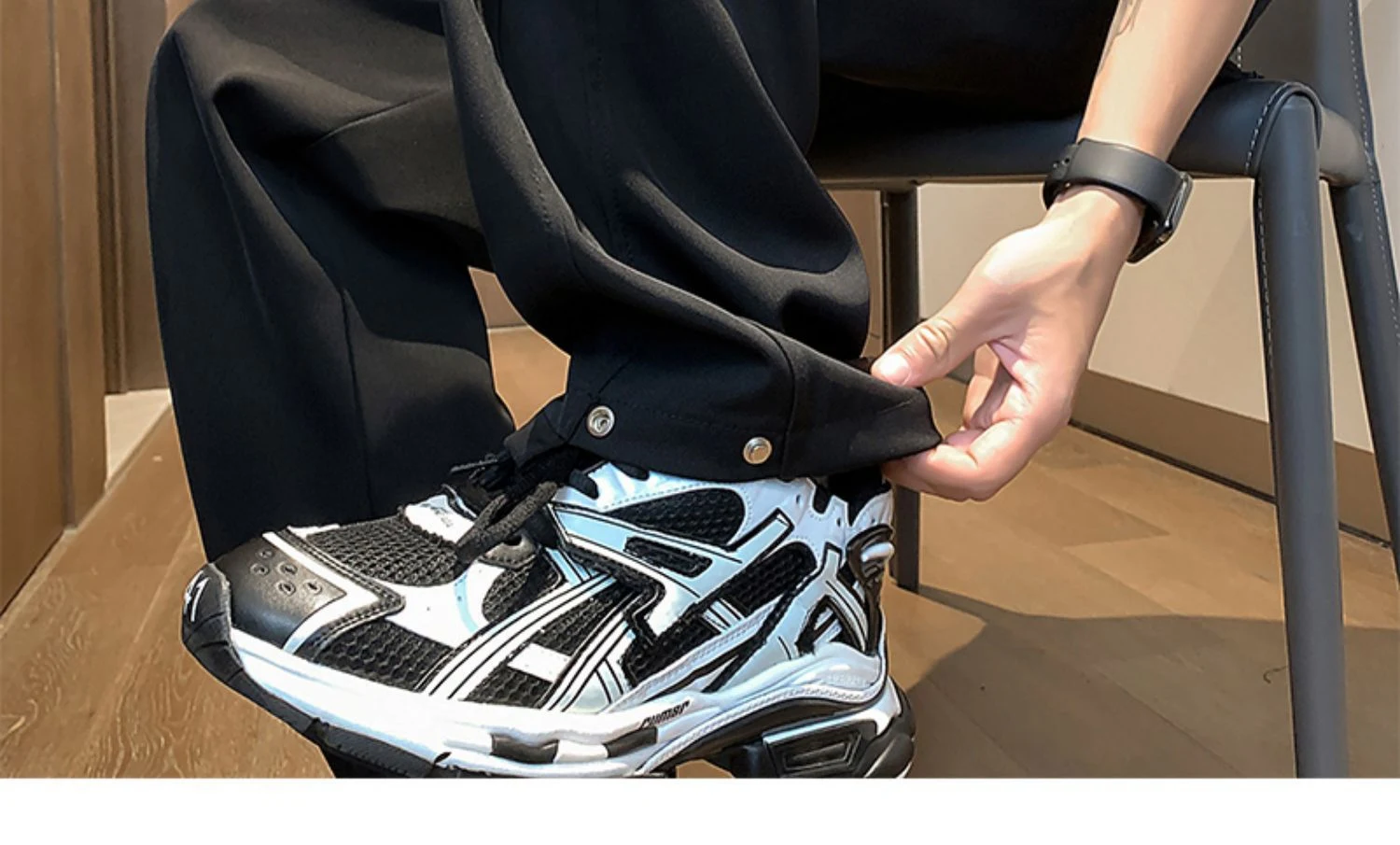 Title 2, Straight Loose Drooping Suit Pants American Hea...