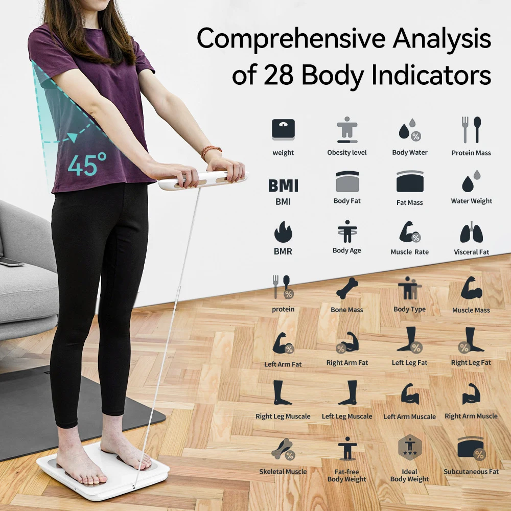 Title 2, New Professional Eight-electrode Body Fat Scale...