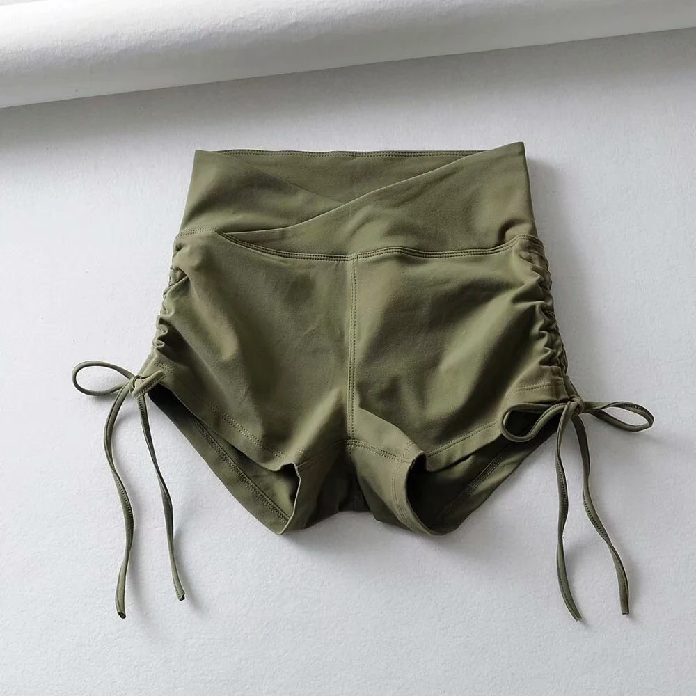 Title 1, Shorts esportivos femininos de ioga com cintura...