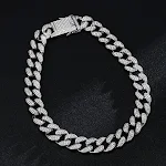 Colar Hipster com diamantes completos, brilho máximo para um visual ousado e moderno. Adicione um toque de luxo ao seu estilo único e marcante. — foto 44