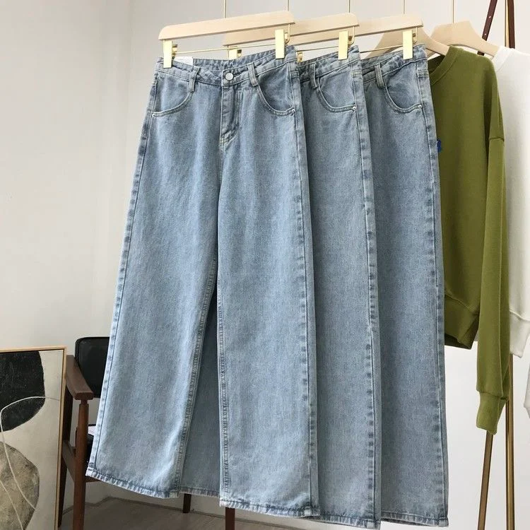 Dames straight-leg jeans met hoge taille, gewassen, voor een flatterende pasvorm en dagelijks comfort. Ideaal voor casual outfits. — foto 6