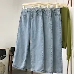 Dames straight-leg jeans met hoge taille, gewassen, voor een flatterende pasvorm en dagelijks comfort. Ideaal voor casual outfits. — foto 6