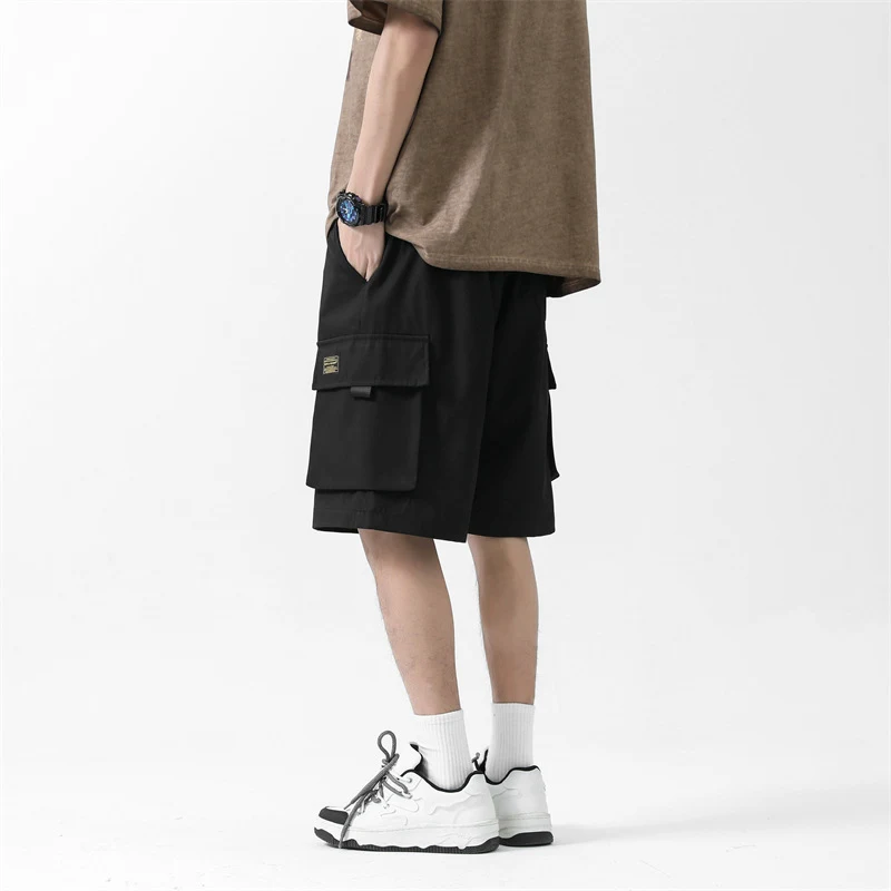 Heren American Retro Multi-Pocket Workwear Shorts, functionele shorts met meerdere zakken, ideaal voor werk en vrije tijd. — foto 1