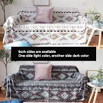Cobertor para sofá com padrão geométrico, uso dupla face. Perfeito para aconchegar e decorar, macio e versátil. — foto 4