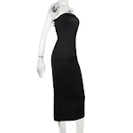 Vrouwen Satin Backless Simple Tube Top Jurk. Een elegante en comfortabele jurk, ideaal voor speciale gelegenheden en avonden uit. — foto 6