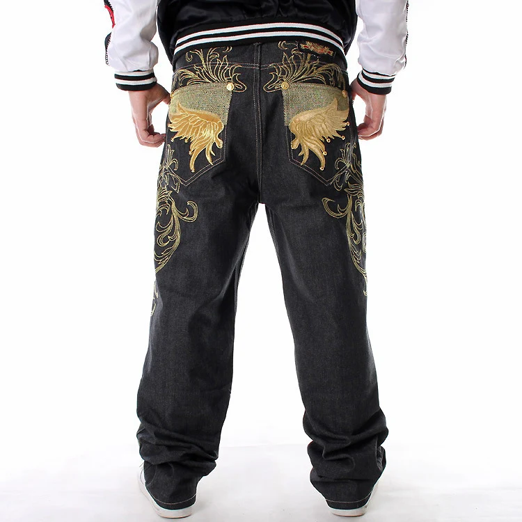 Plus Fat Plus Size Hip-hop Jeans Men's Trend. Comfortable fit, modern style and on-trend design for the plus size urban — photo 1