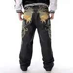 Plus Fat Plus Size Hip-hop Jeans Men's Trend. Comfortable fit, modern style and on-trend design for the plus size urban — photo 1