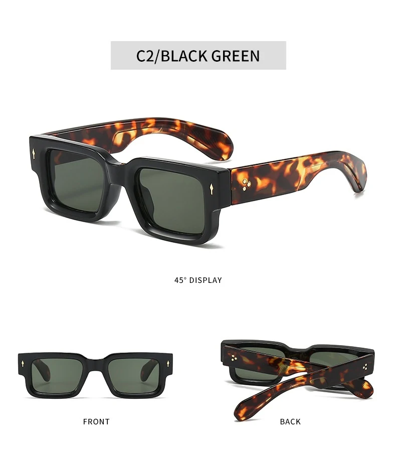 Personality Rivets Thick Frame PC Sunglasses. Stylish eyewear offering excellent eye protection with a bold, contemporar — photo 15