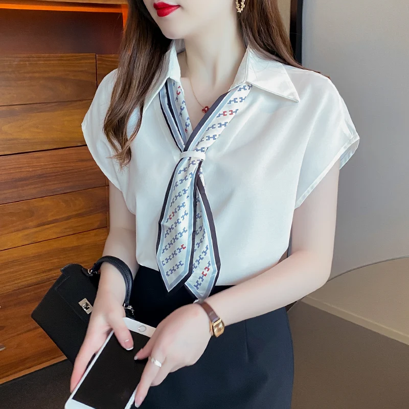Title 4, Womens New V-neck Thin Chiffon Short Sleeve Ti...