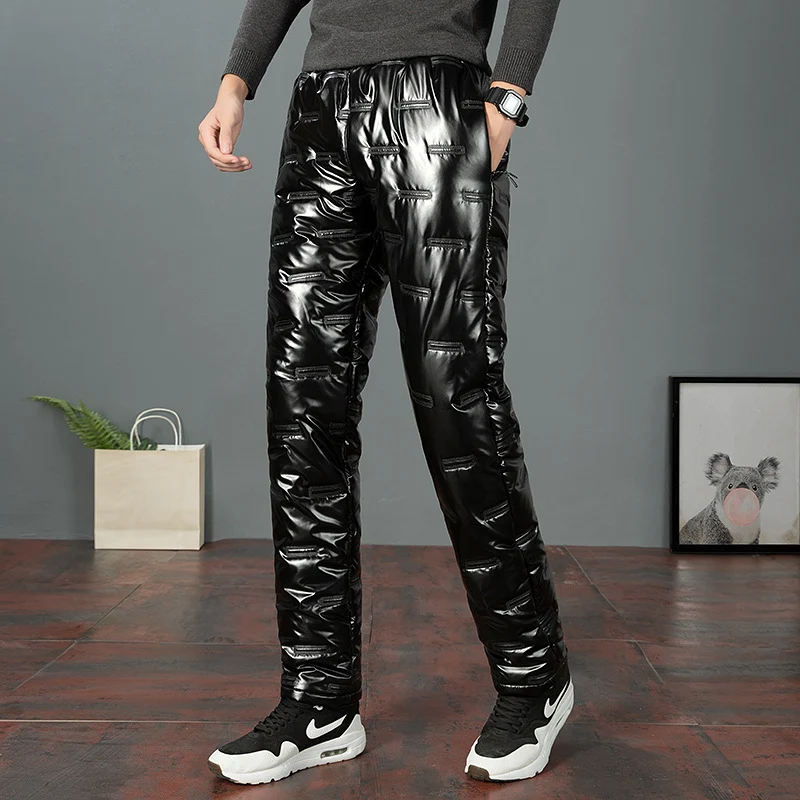 Pantalon décontracté en coton d'hiver pour homme, tailles larges, jeunes et d'âge moyen, confortable et chaud, idéal pour l'hiver et le quotidien — photo 1