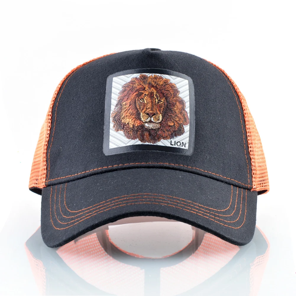 Title 9, Summer Mens Mesh Lion Pattern Colorblock Baseb...
