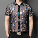 Short Sleeve Embroidered Bird