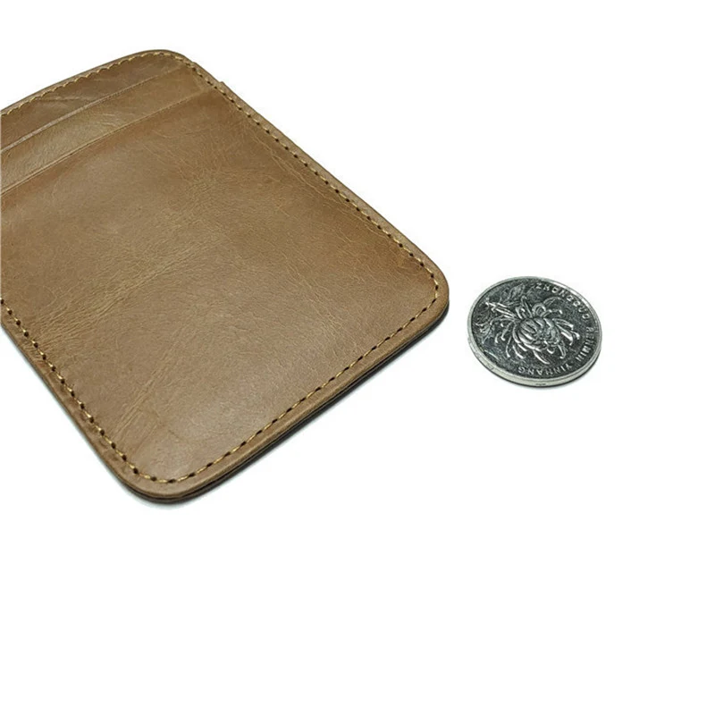 Title 5, Genuine Leather Mens Wallet Brown Coin Purse S...