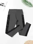 Yoga Primer Plus Size Mesh-Stitching Yoga-kleding, heup-lift en buikvormende sport- en fitness-hardloopbroek voor dames. — foto 15