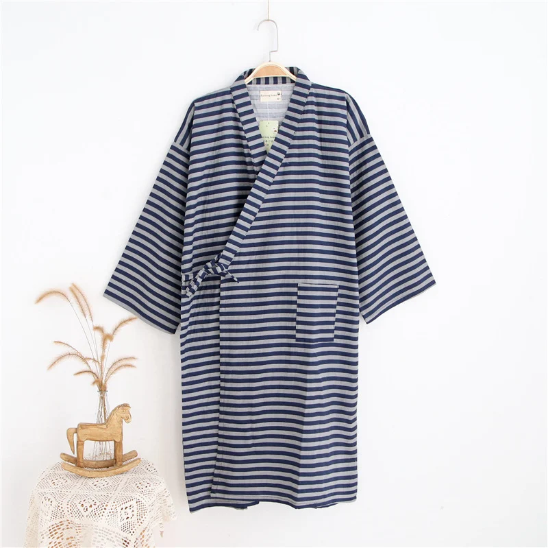 Title 3, Japanese spring and autumn cotton kimono robe, ...