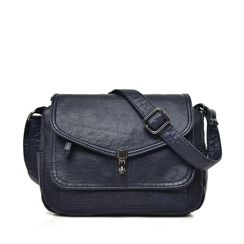 Women's Casual Three-layer Pocket Large-capacity Leather Shoulder Bag. Carry everything you need in style and comfort wi — photo 4