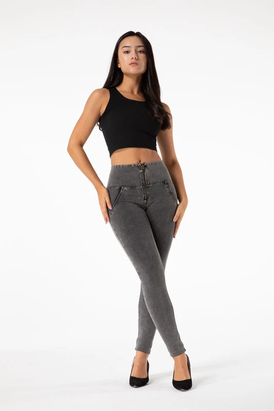 Title 8, Shascullfites Melody High Waist Gray Jeggings, ...