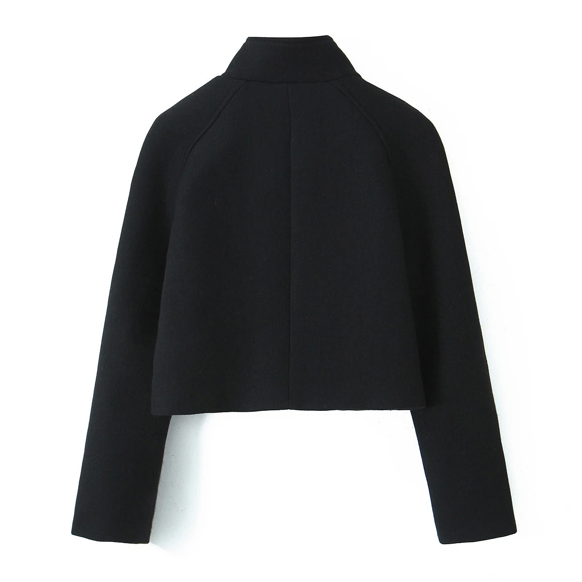 Decorative Stand Collar Wool Short Coat, offering warmth and sophisticated style. Perfect for elegant and comfortable co — photo 2