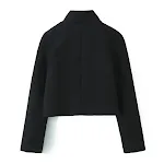Decorative Stand Collar Wool Short Coat, offering warmth and sophisticated style. Perfect for elegant and comfortable co — photo 2