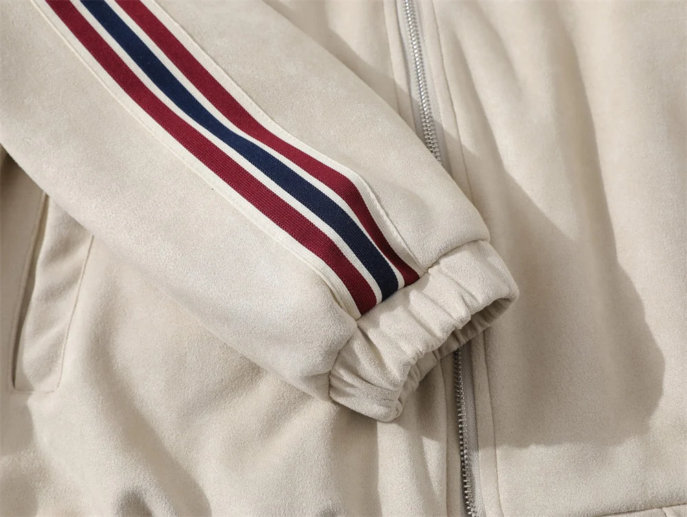 Title 17, Three Bars Sports Loose Stand Collar Coat for M...