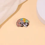 Adorno de dibujos animados con modelo de cerebro de color, insignia de goteo de aleación, perfecto para personalizar y exhibir. — foto 13