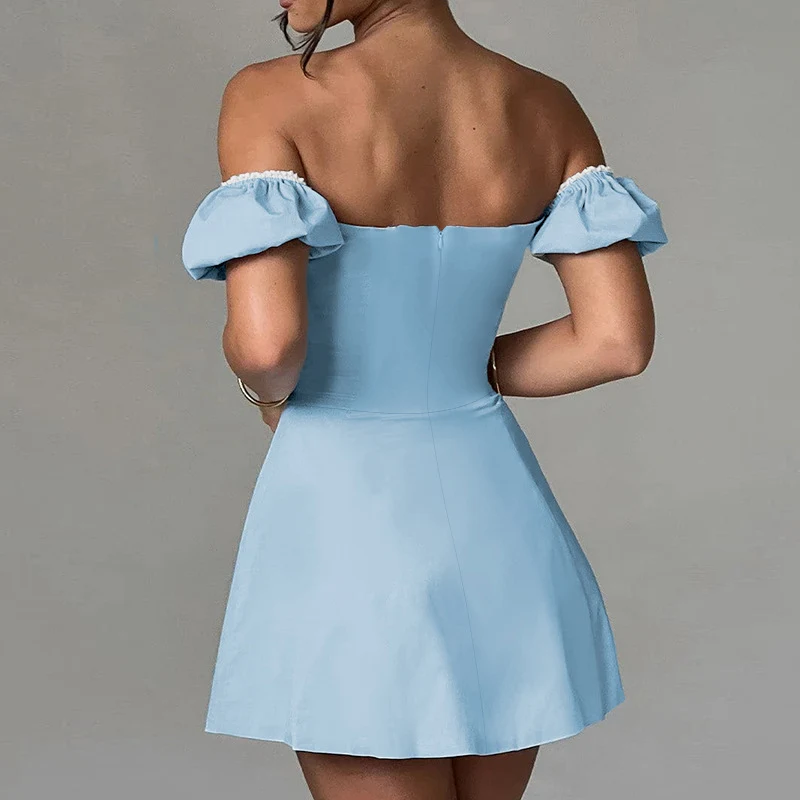 Title 2, Fashion Hip Off-shoulder Split Dress Women