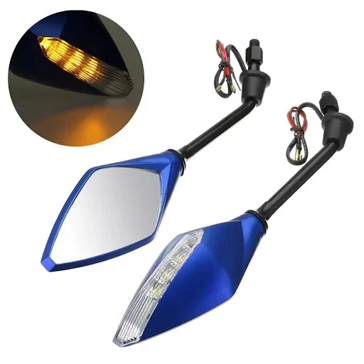 Title 6, Motorcycle rearview mirror offering clear and a...