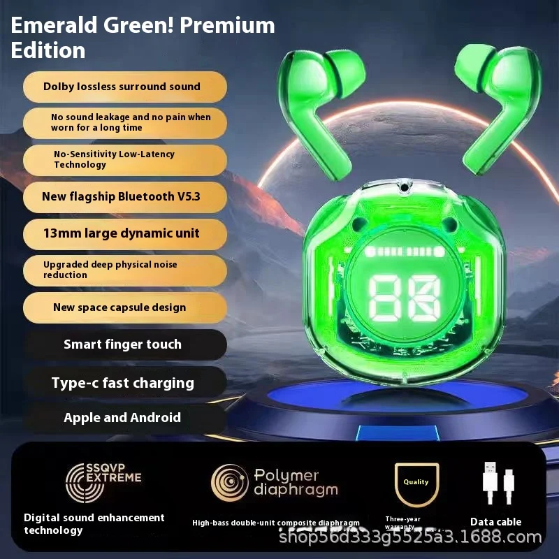Title 4, Sports Long Endurance Transparent Bluetooth Hea...