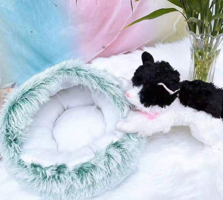 Title 10, 2 in 1 Dog and Cat Bed, Round Plush Warm Winter...