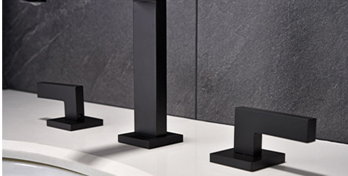 Title 4, Black All Copper Split Basin Faucet Three Piece...