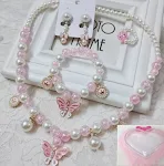 Kinder Halsketten Schmuck Set Perlen Armband Geschenk für Mädchen Stilvolles Accessoire Geeignet für besondere Anlässe und den täglichen Gebrauch — foto 6