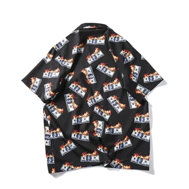 Title 3, Short sleeve mens shirt flower shirt