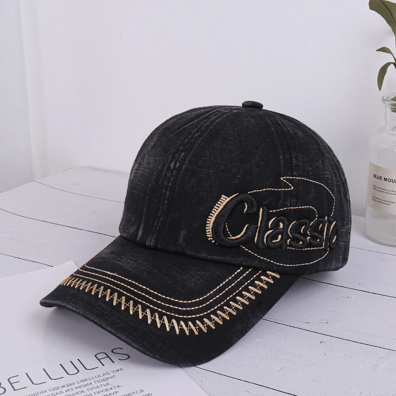 Outdoor baseballcap met driedimensionaal borduurwerk van oude letters, ademend, sportief en ideaal voor zon en casual stijl. — foto 6