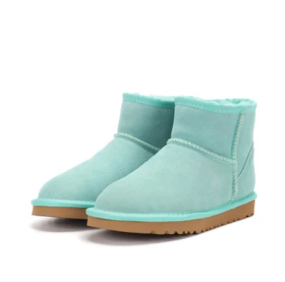 Title 8, Low-cut snow boots made of cowhide leather with...