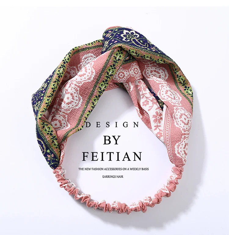Title 4, Bloemen haarband met chiffon strik, geknoopt. P...