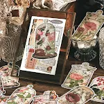 Caderno Retro Criativo Vaso DIY Collage. Seu diário com design vintage e espaço para colagens e personalização. — foto 15