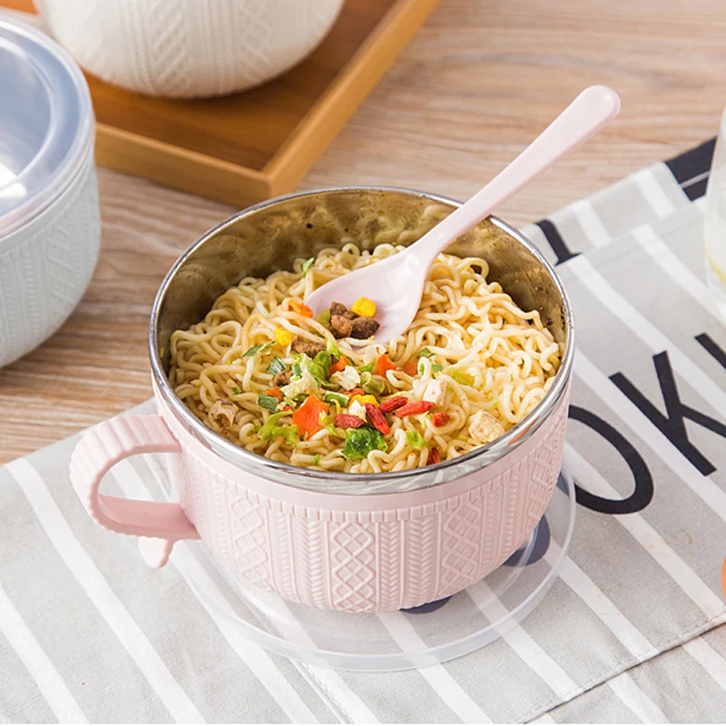 Title 6, Stainless Steel Korean Cartoon Instant Noodle B...