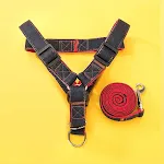 Red denim twopiece suit