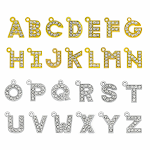 Fivelas de sapato DIY com diamantes brilhantes, acessórios com letras douradas, personalize seus sapatos com glamour e brilho. — foto 37