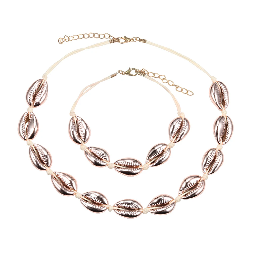 Pulseira, colar e tranças ajustáveis com conchas. Crie visuais únicos e personalizados. Perfeito para diversas ocasiões e estilos diferentes. — foto 2