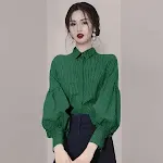 Camicia retrò francese Senso del design di nicchia femminile — foto 3