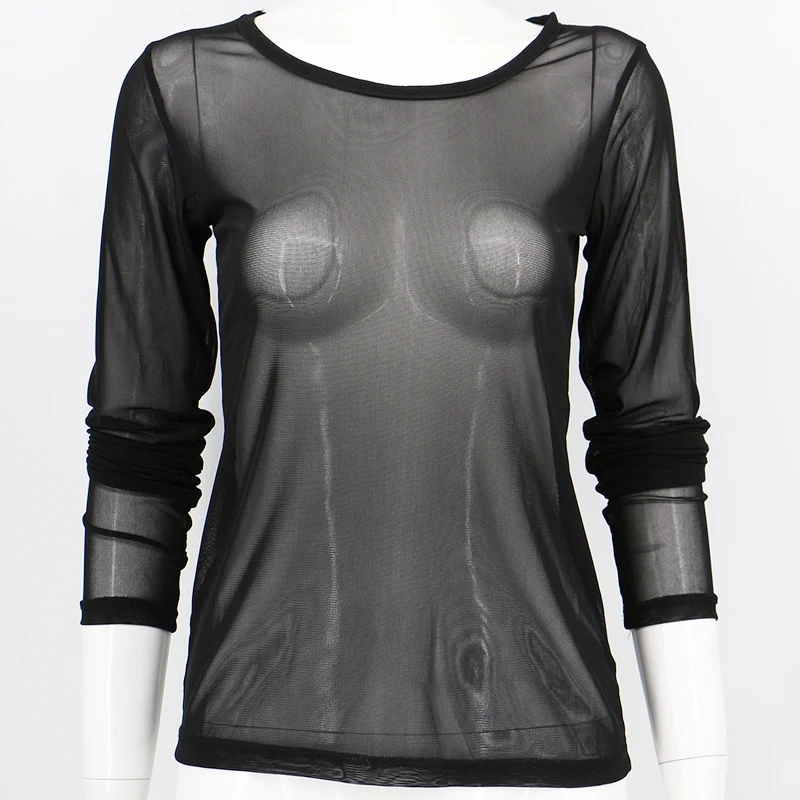 Title 7, Maglia intima in mesh trasparente nera. Perfett...