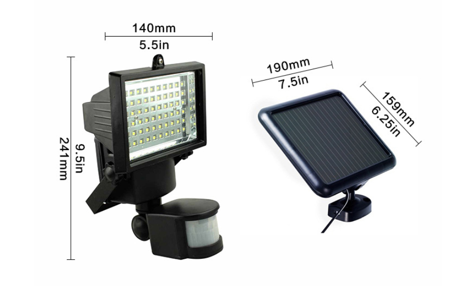 Title 11, Refletor holofote LED solar com sensor infraver...