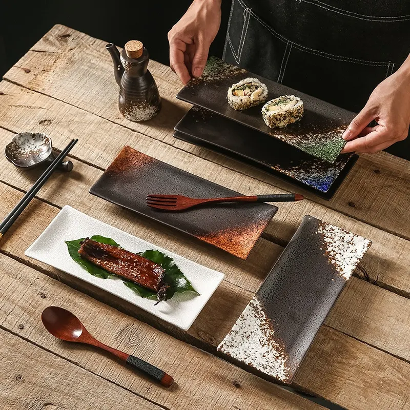 Title 4, Commercial Sashimi Sushi Fan-shaped Iron Dish, ...