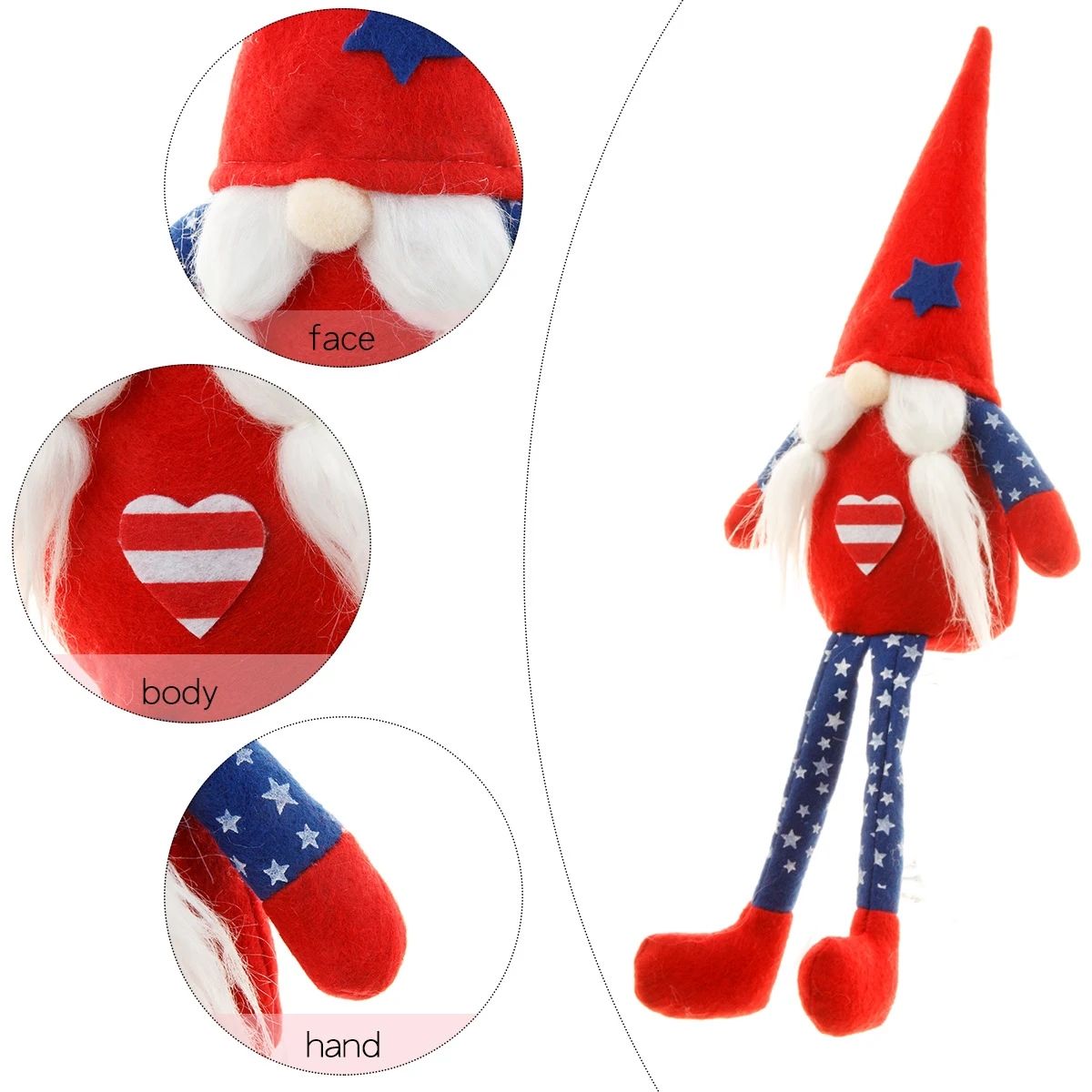 Boneco Anão Rudolph sem rosto Decoração de Festival, perfeito para celebrações. Enfeite natalino charmoso, ideal para adicionar alegria e magia à sua casa. — foto 7