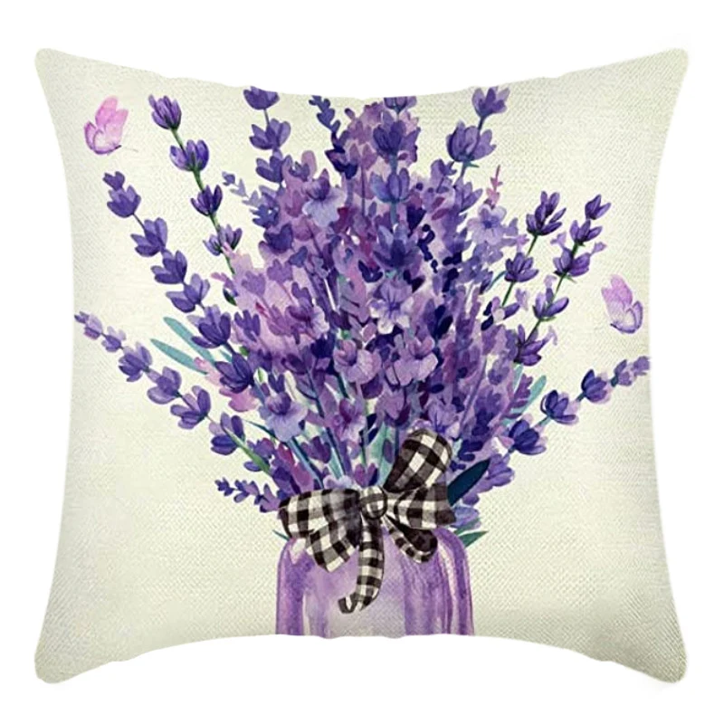 Capa de almofada de crisântemo de verão, planta verde e flor de linho. Adicione um toque floral e elegante à sua decoração com este lindo acessório. — foto 8