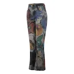 Pantaloni casual taglie forti da donna, floreali e sottili. Stile europeo e americano per un comfort quotidiano e un look fresco. — foto 11