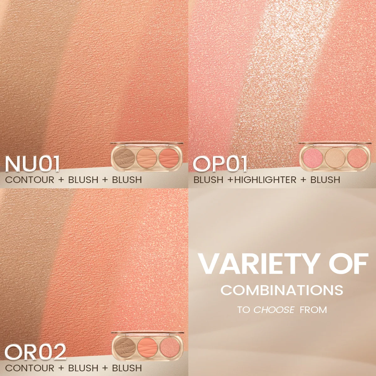 Women's Universal Highlight Repair Blush Trio Enhance your natural beauty with this all-in-one blush that highlights, co — photo 4