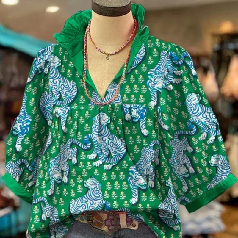 Title 1, Animal Printed Shirt Womens Printed Plus Size